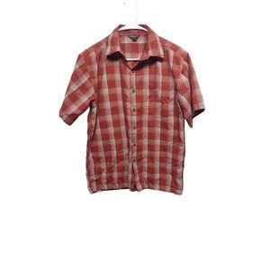 Great Northwest Clothing Co Adult Mens Short Sleeve Button-Up Shirt Blue Medium